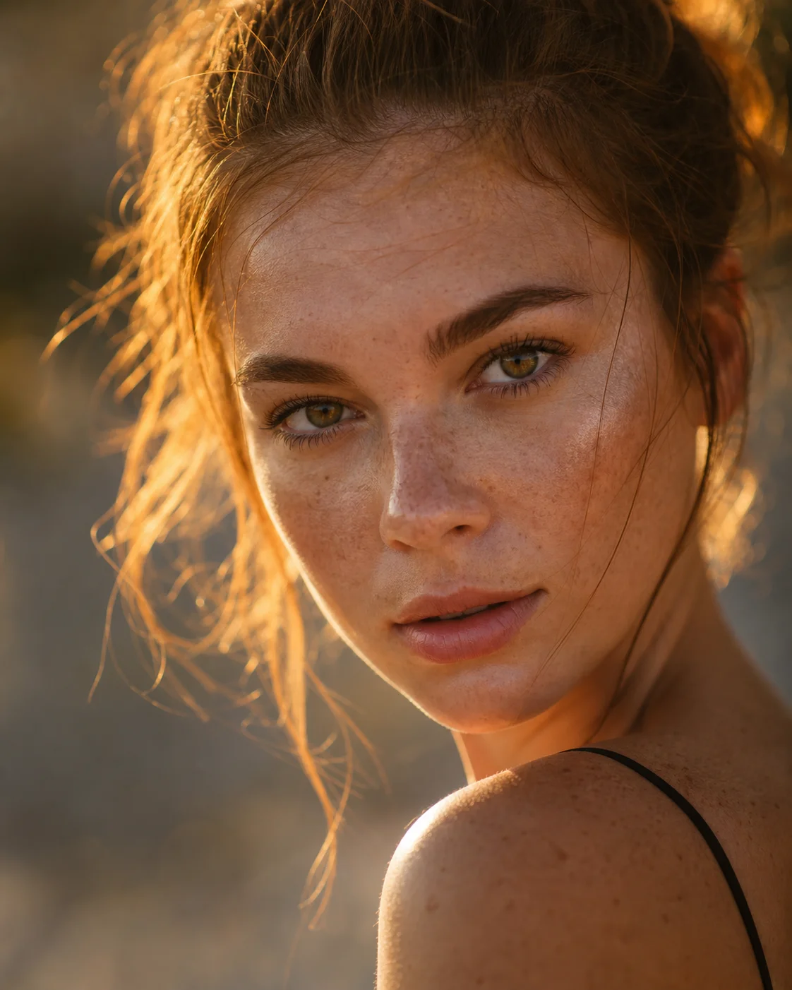 AI generated photorealistic portrait made from a text prompt